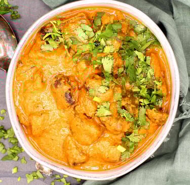 Oyster Mushroom Makhani Sauce Curry (North Indian style)