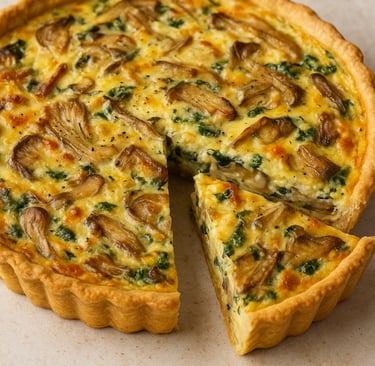 Oyster Mushroom Quiche