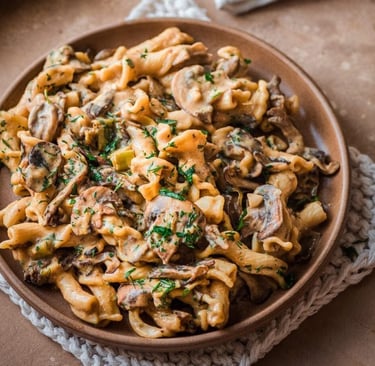 Oyster Mushroom Stroganoff