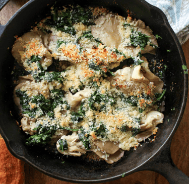 Oyster Mushrooms Rockefeller