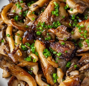 South Indian Style Oyster Mushroom Pepper Fry