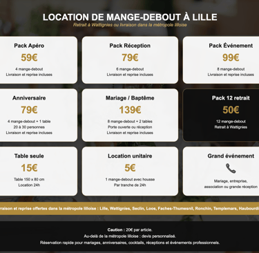 tibaldo location table mange debout evenement lille nord evenementiel