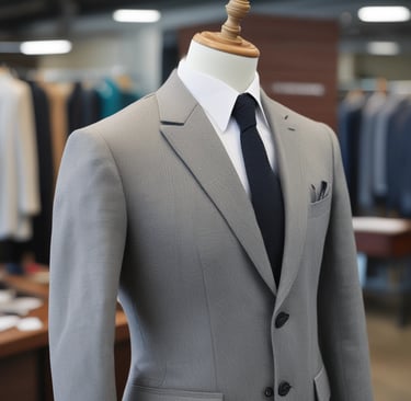 a suit and tie on a mannequin 