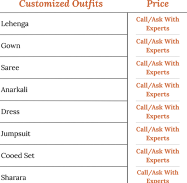 Customized Dress price