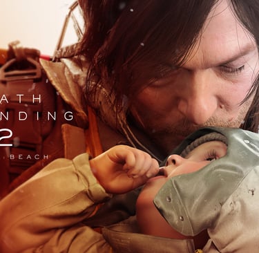 Pôster oficial do jogo Death Stranding 2: On The Beach