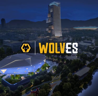 Imagem divulgada pelo Wolves pra apresentar nova arena que será construída.