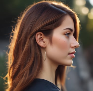 A neatly arranged set of black skincare bottles and jars inside an elegant black box. The box also contains rolled-up grey towels. The setting includes a wooden surface and a blurred background, creating a luxurious atmosphere.