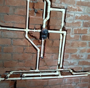 Cpvc pipe installed with jaquar 3 inlet diverter valve
