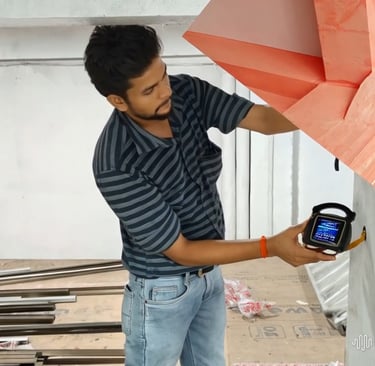 Underground pipe water leakage testing by water leak detector machine