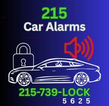 215 car alarms in Philly logo