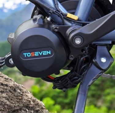 toseven dm01 mid drive installed on bike