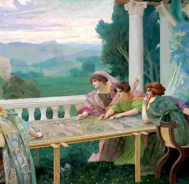Le Destin by Henry Siddons Mowbray, 1886, public domain https://commons.wikimedia.org/wiki/Fil