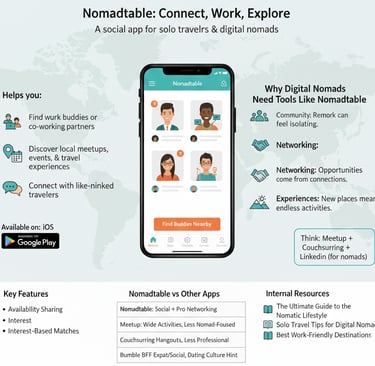 All the information regarding nomadtable in an infographic
