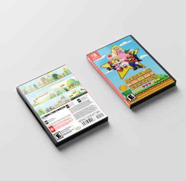 Front and back of 'Pixels vs Vectors' Nintendo Switch game case.