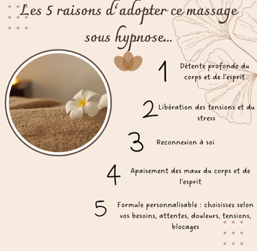 Les 5 raisons d'adopter le massage sous hypnose.