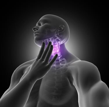 Homme 3D avec gorge phosphorescente