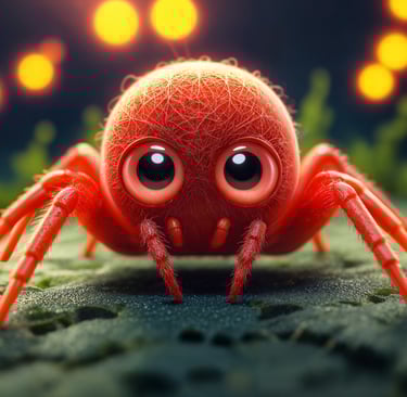 araigner mignonne pour illustrer les parasites