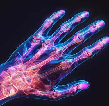 Main 3D transmarente pour syndrome de raynaud.