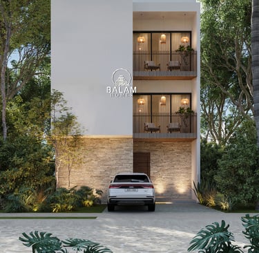 Casa de lujo en Ciudad Mayakoba Playa del Carmen con diseño moderno, fachada contemporánea y ubicaci