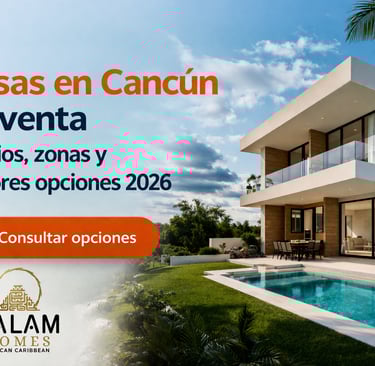 Casas en Cancún en venta 2026 | Opciones residenciales en zonas premium