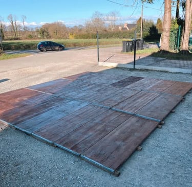 piste de danse sur parking pour réception