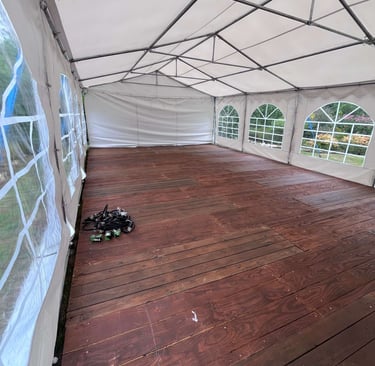 Plancher sous chapiteau 40m2