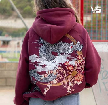 embroidered hoodie