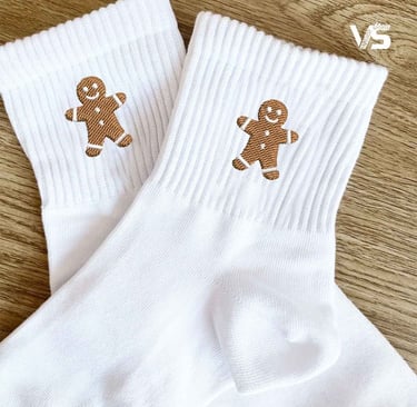 embroidered socks