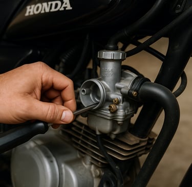 carburado de uma moto cg 125 