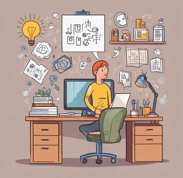 um homem sentado em uma mesa com um laptop e um laptop
