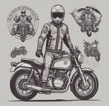 um homem em cima de uma moto