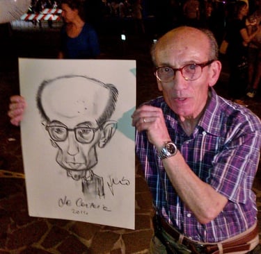 Caricatura in bianco e nero Matrimonio