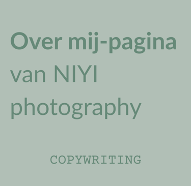 Over mij-pagina van NIYI photography