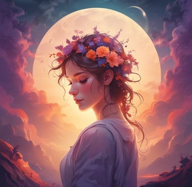 A weathered statue of buddha holding a crystal.