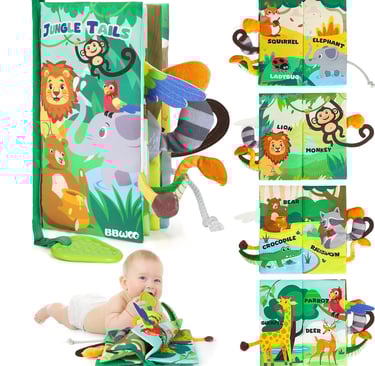 Baby Book Toy 0-6 Months - Baby Boy Girl Shower Gift - Tummy Time Toy for Infant 6 to 12 Months - To
