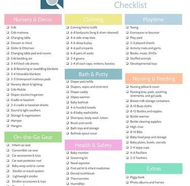 baby registry checklist