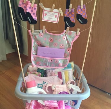 DIY laundry basket baby basket