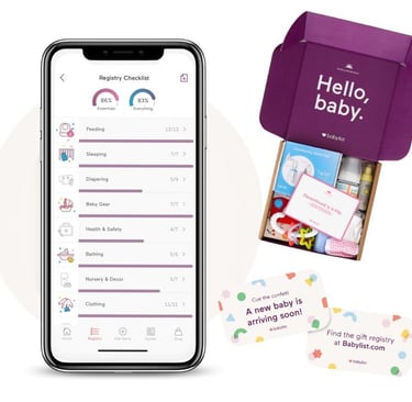baby registry on phone