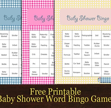 baby shower bingo