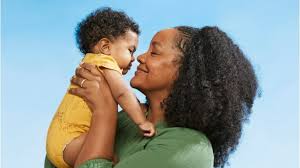 Mom holding baby