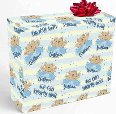 personalized baby wrapping paper