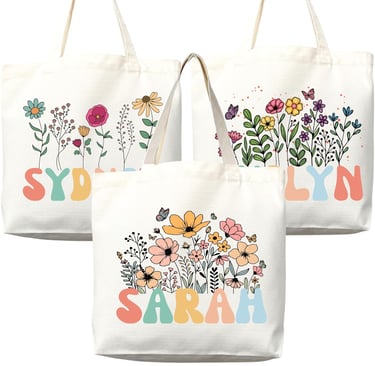 Personalized Custom Name Tote Bag