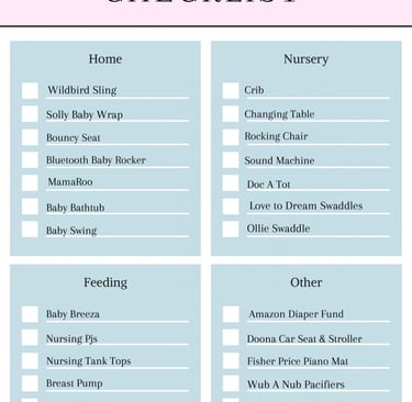 baby registry checklist