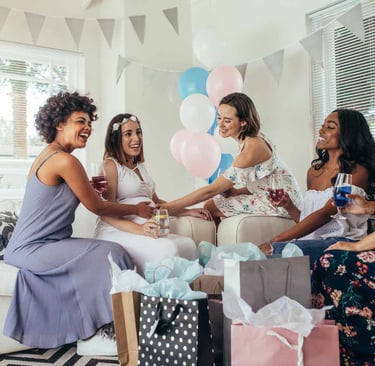women at traditional baby shower