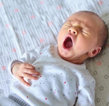 yawning baby
