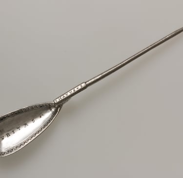 ancient silver baby spoon