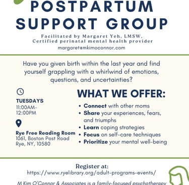 postpartum support group flyer