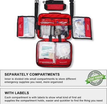 Premium 420 Piece Large First Aid Kit for Home, Car, Travel, Camping, Truck, Hiking, Sports, Office, Vehicle & Outdoor