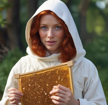 beekeeper tending her hives