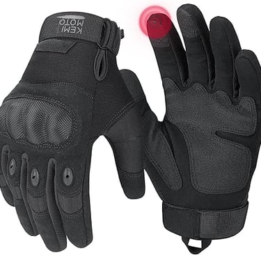 black combat tactical gloves